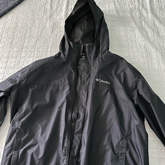 Men’s XL Columbia Rain Jacket - Black - Picture 2 of 2